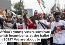 Supporters of opposition candidate and former President John Dramani Mahama celebrate his victory in Accra, Ghana, on Dec. 8, 2024. AP Photo/Jerome Delay